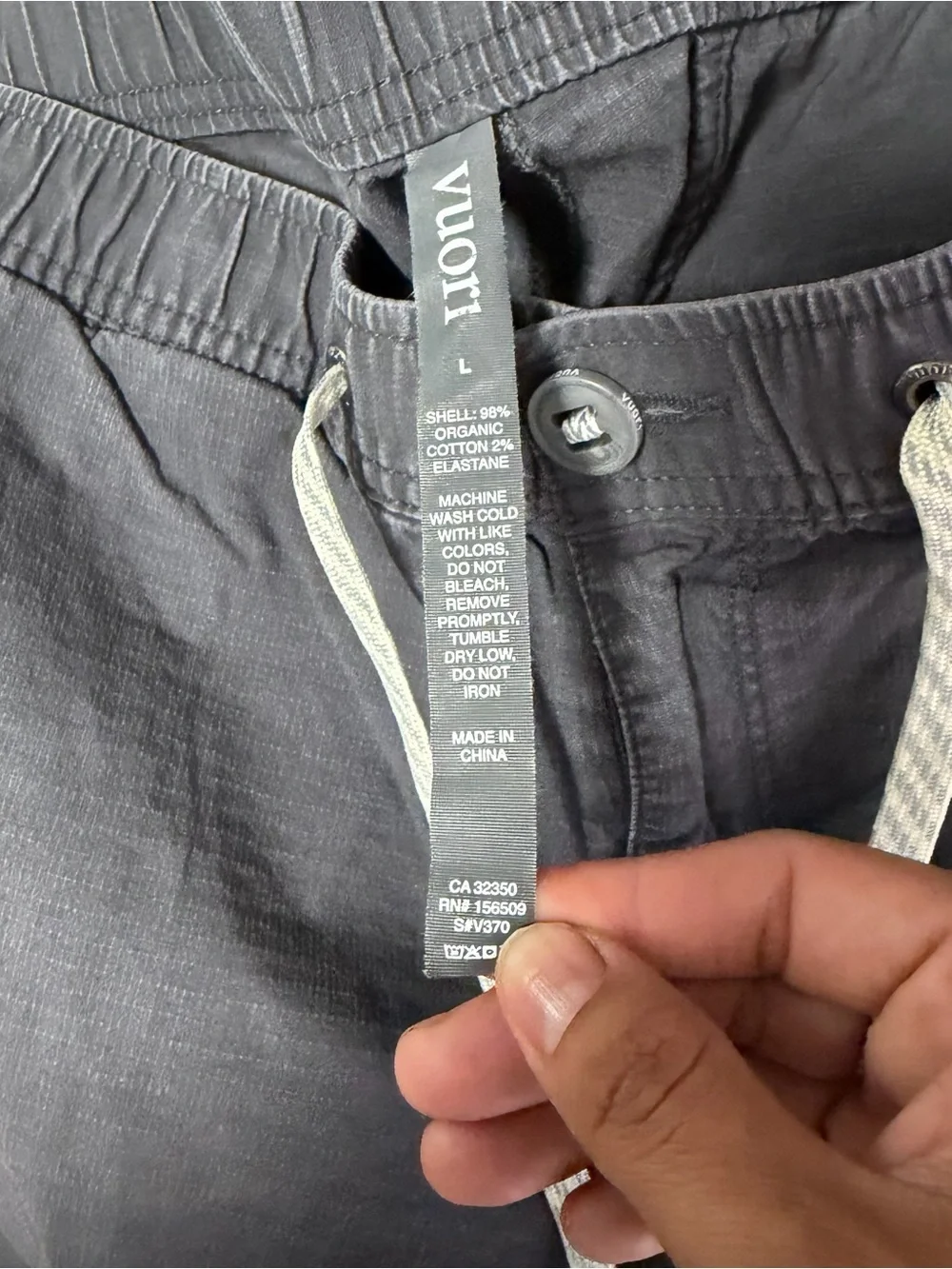 Vuori Shorts Small V370 Ripstop Climber Charcoal Gray 8